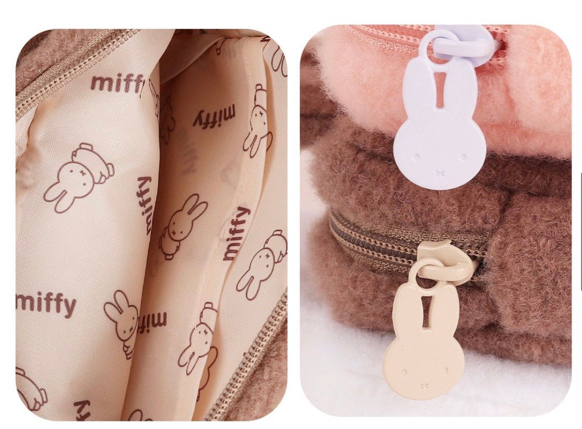 韓版 Miffy in Pastel Collection - Miffy 毛絨絨Face Pouch