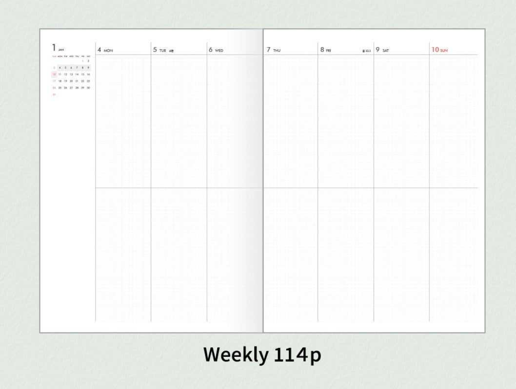 韓國 2027 My Plan 直向 🌈月週計劃Schedule * [預購貨品，下單後14天出貨]