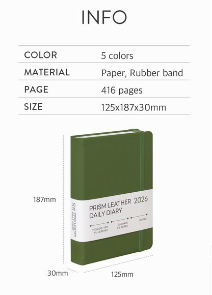 2026 韓國Mellow Collection 365 Days Daily Diary - 月日計劃 (預購貨品，下單後14天出貨)