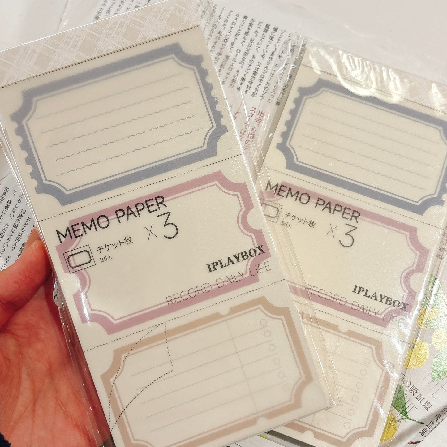 One/Third 可撕式便條簿 - 票券款