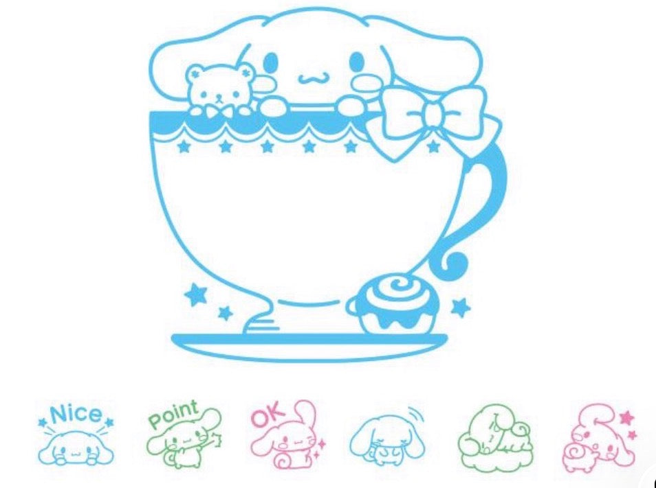 Sanrio Characters 浸透印章組合連小箱子：肉桂狗（一套7 個，無需印台）預購貨品