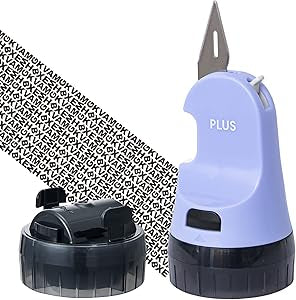 PLUS 個人情報保密印及開箱器 - 紫色
