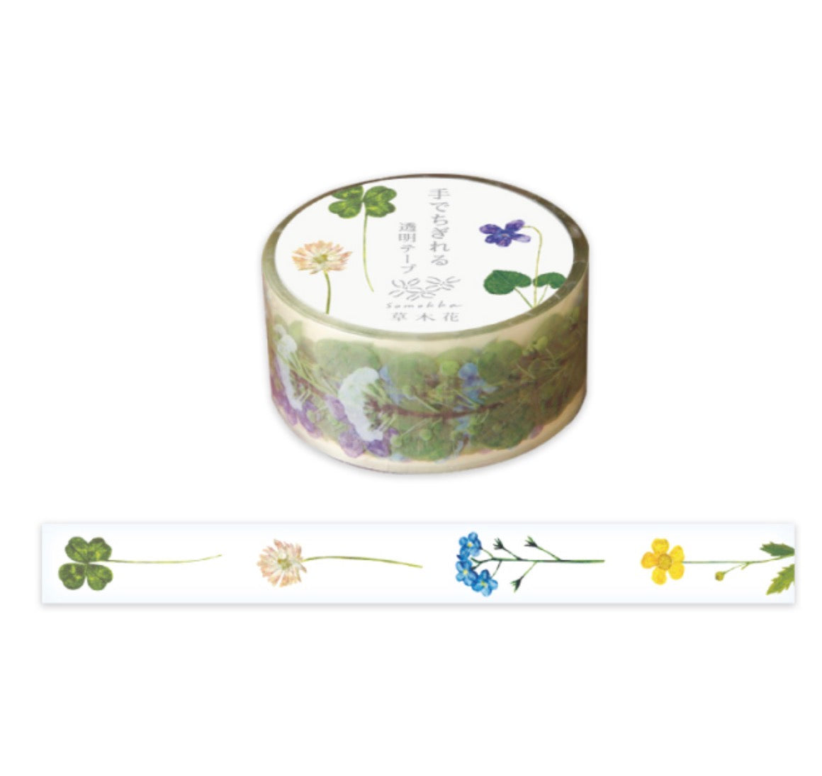 日本Somokka 草木花系列透明紙膠帶 -   花園篇 1 號