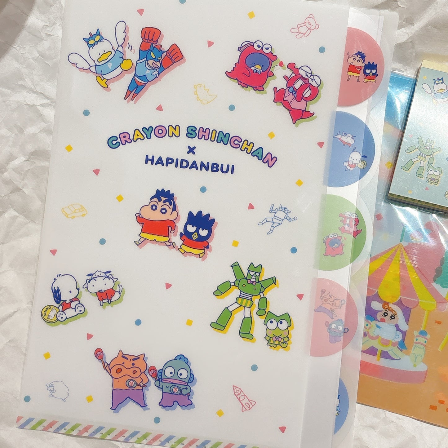 日本 Sanrio 聯乘 蠟筆小新 5 Pockets 文件夾