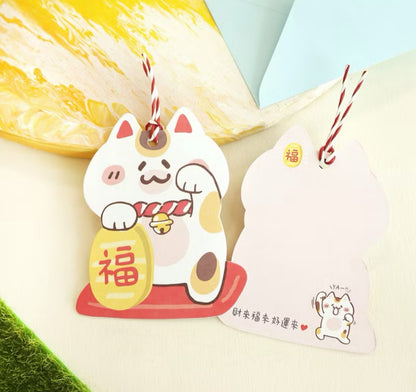 台灣Sunny 可愛貓咪厚版卡面 - 祝福招財貓