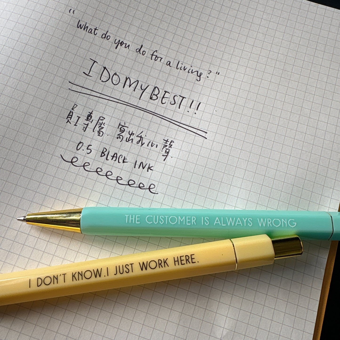 美國Anbo Customer Services 遇見奧客的員工專屬筆  - 0.5mm 黑色墨 原子筆