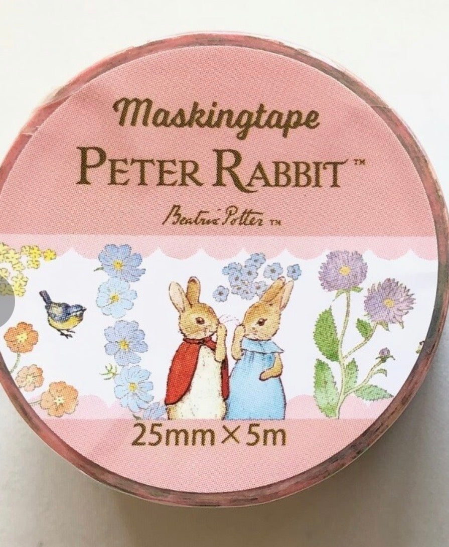 日本Peter Rabbit 彼得兔系列和紙紙膠帶五米長 -彼得兔的花園