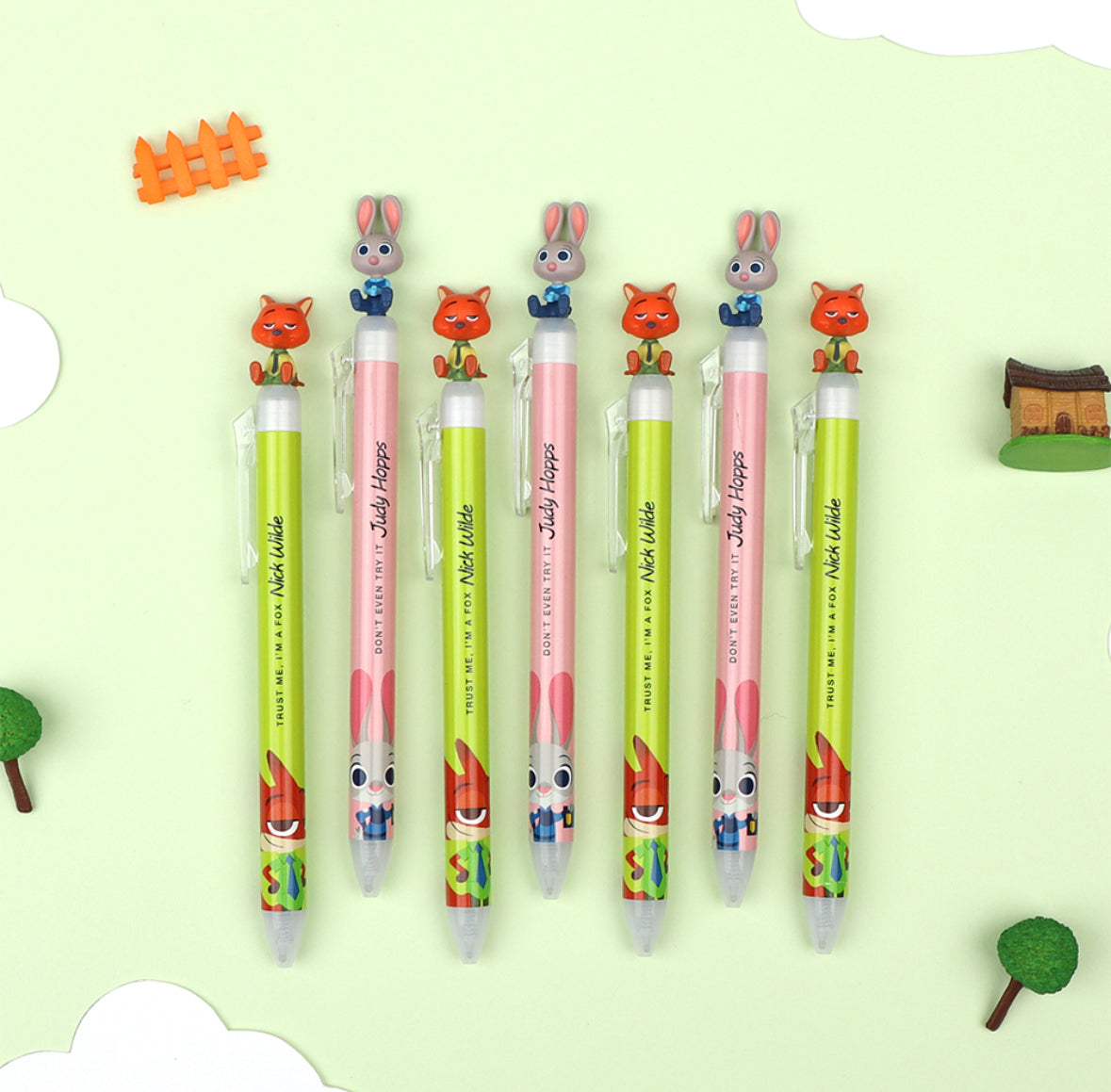 Disney 優獸大都會Zootopia 0.5 黑色筆 - Nick and Judy * [預購貨品，下單後7 天出貨]