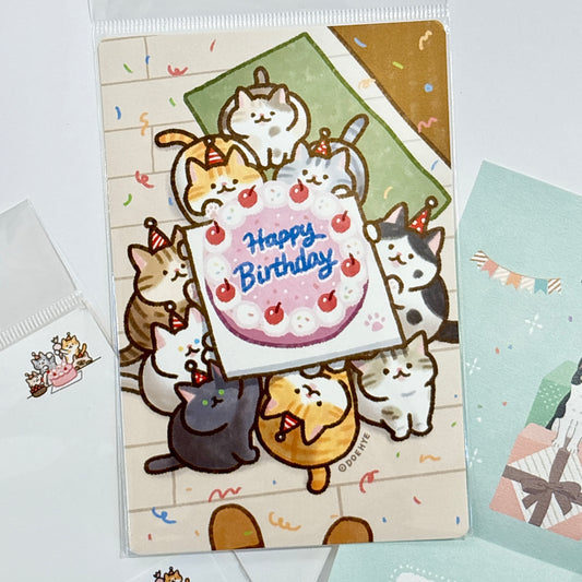 韓國插畫師Doehye 貓咪卡片系列 - happy birthday