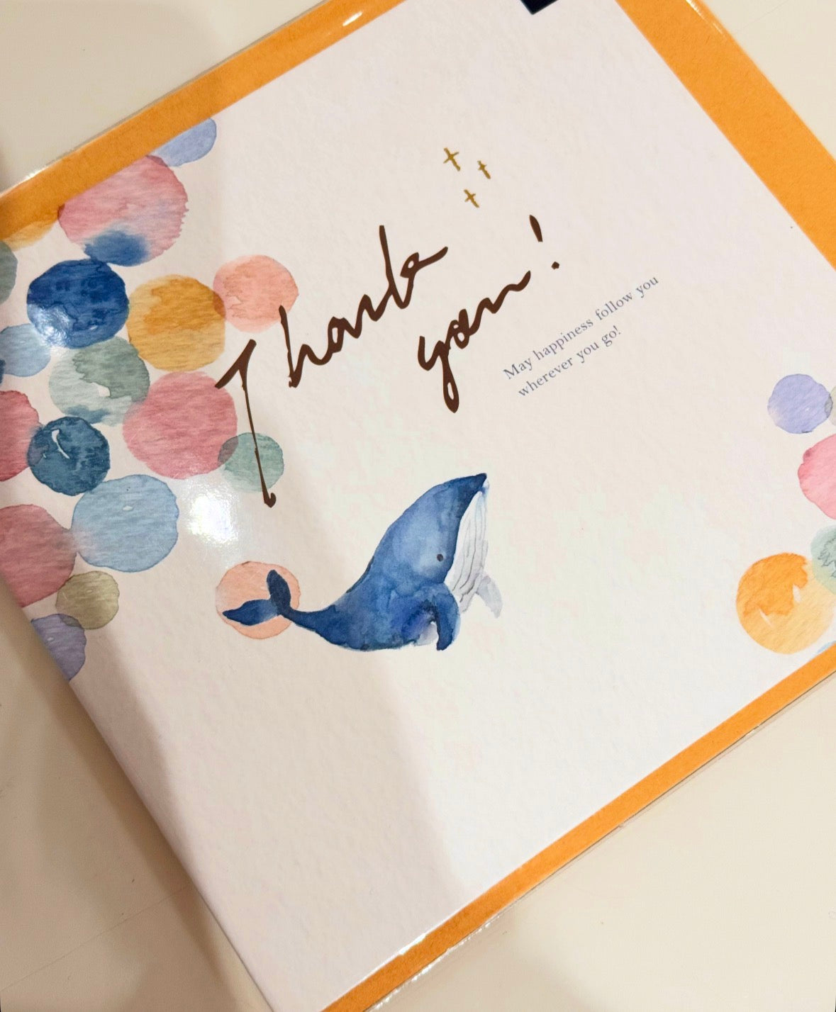水彩風鯨魚系列 Whale in the Universe 大心意卡系列 - Thank You / Happy Birthday to You