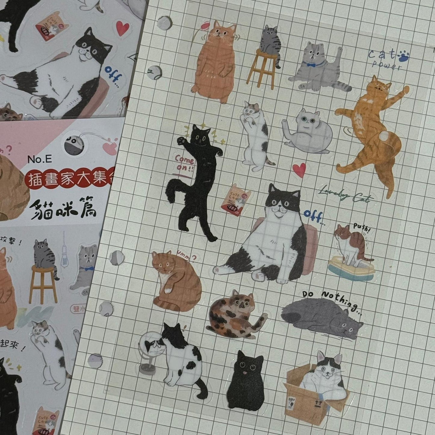 毛孩大集合透明貼紙 - 貓貓及狗狗
