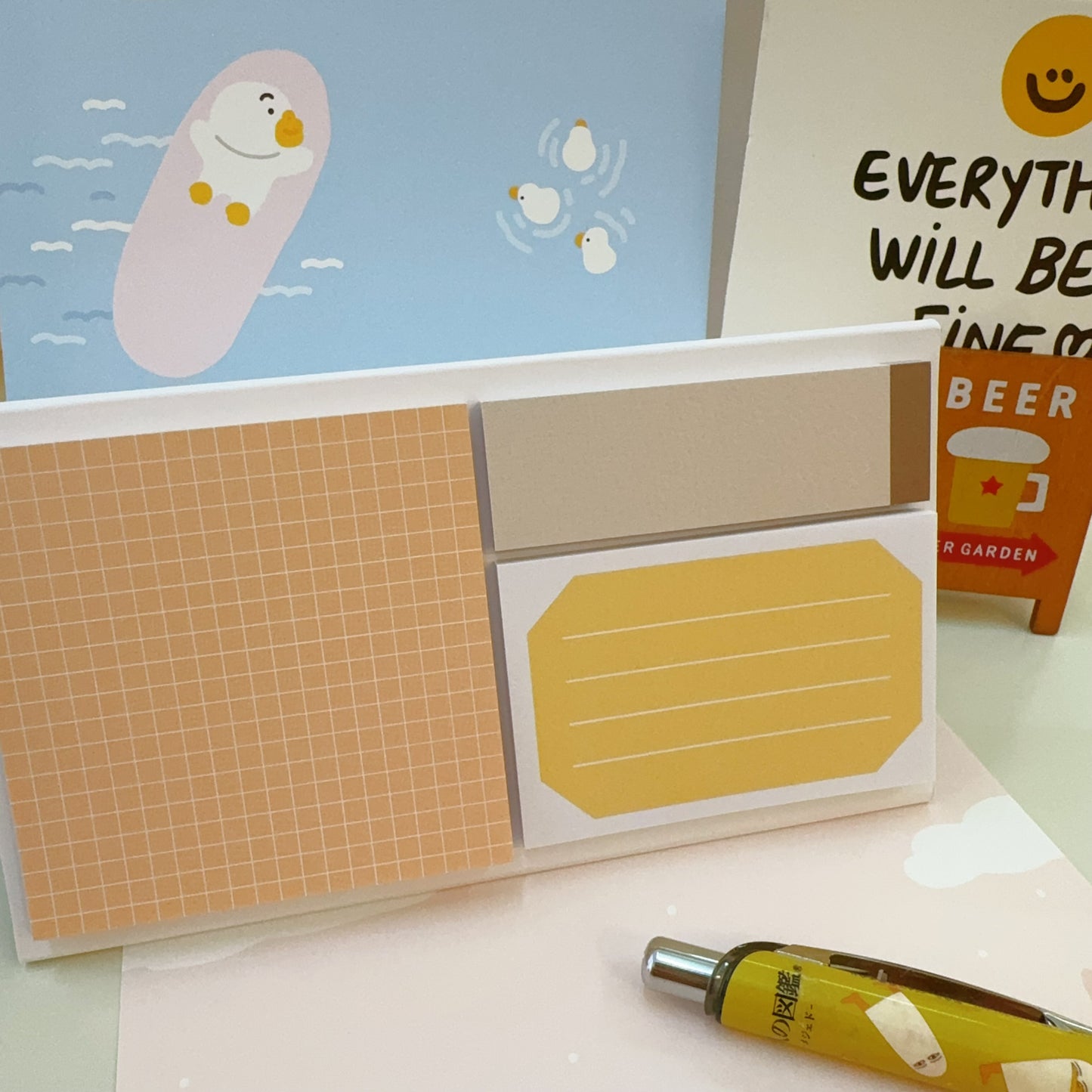 日本Emily Lifestyle Series Sticky Memo Palette 便條貼 - Orange Mix