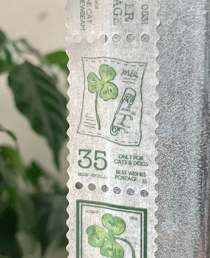 韓國Mewmewbeam 四葉草郵票造型貼紙 - 5米裝 *[預購貨品，下單後14天出貨]