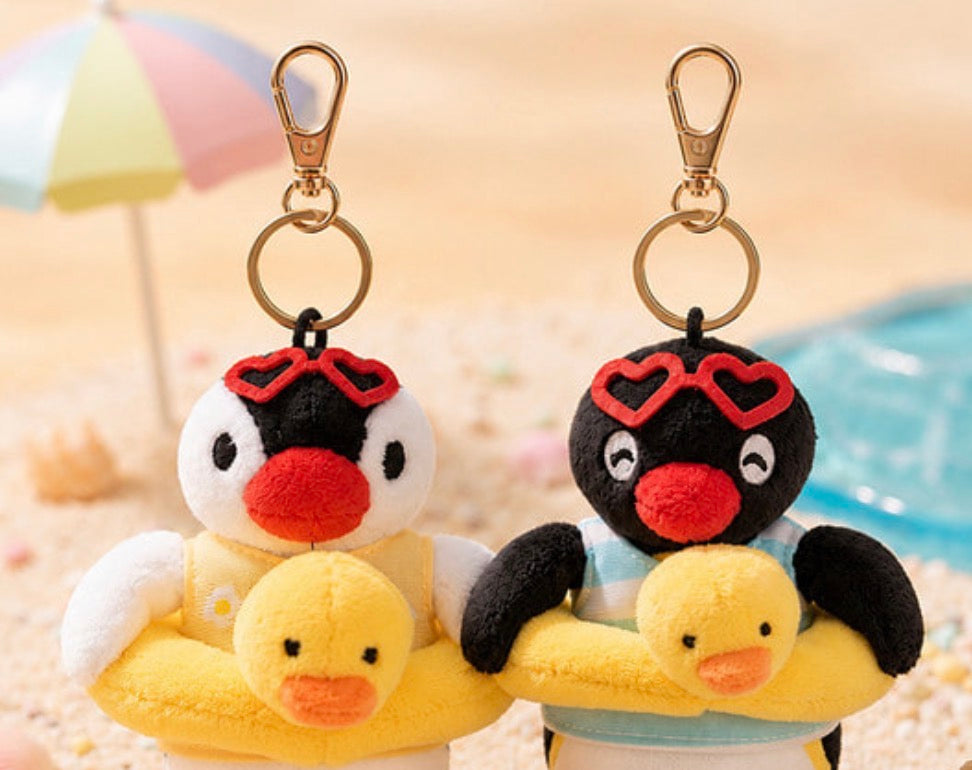 韓國Pingu 和Pinga 沙灘嬉水造型匙扣[預購貨品，下單後14天出貨]
