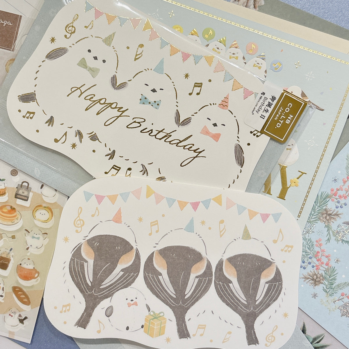 日本NB 可愛雪鳥合唱團 : Happy Birthday 生日卡