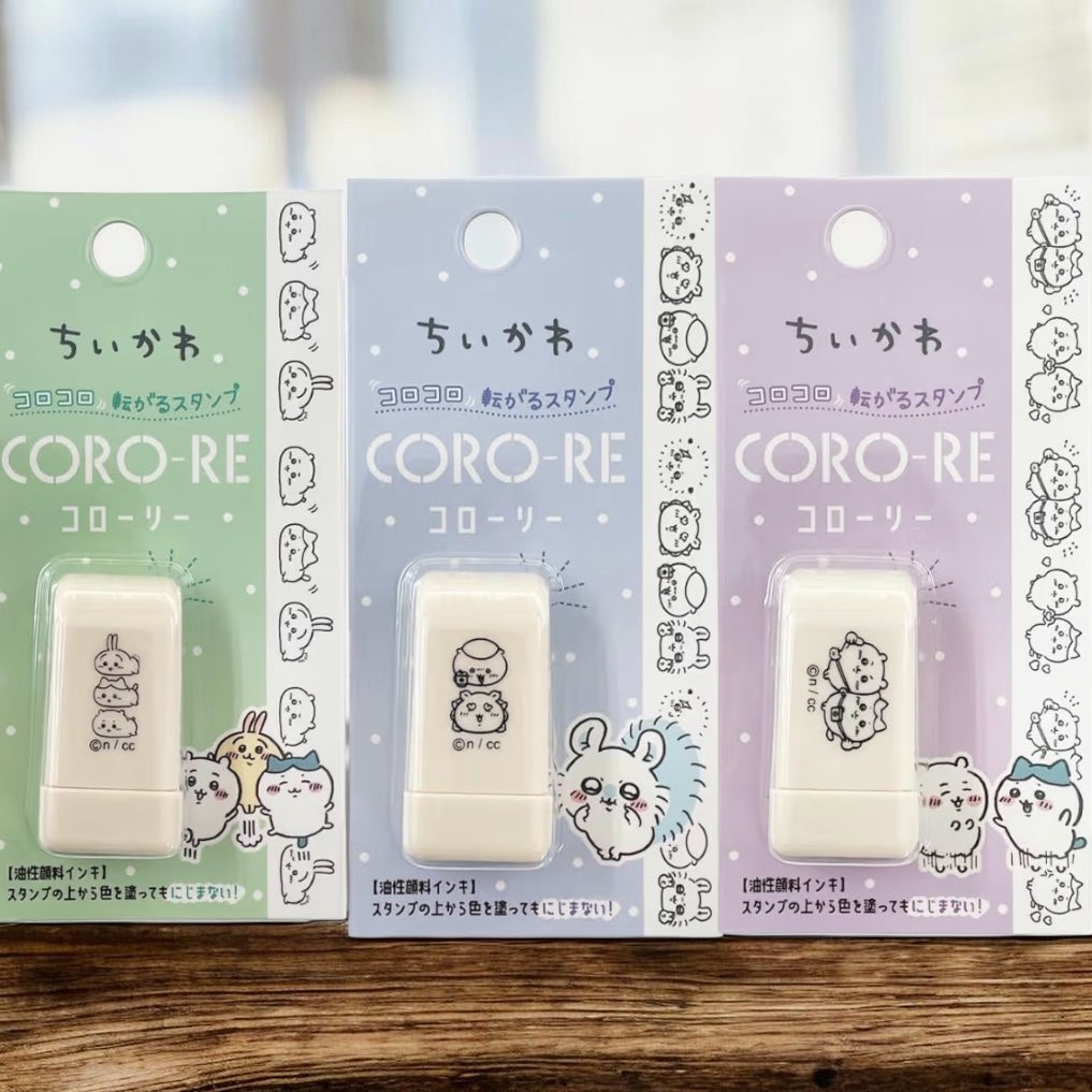 日本Chiikawa x Coro-re 滾輪式轆轆印章 - 團隊系列: 小八與Chiikawa