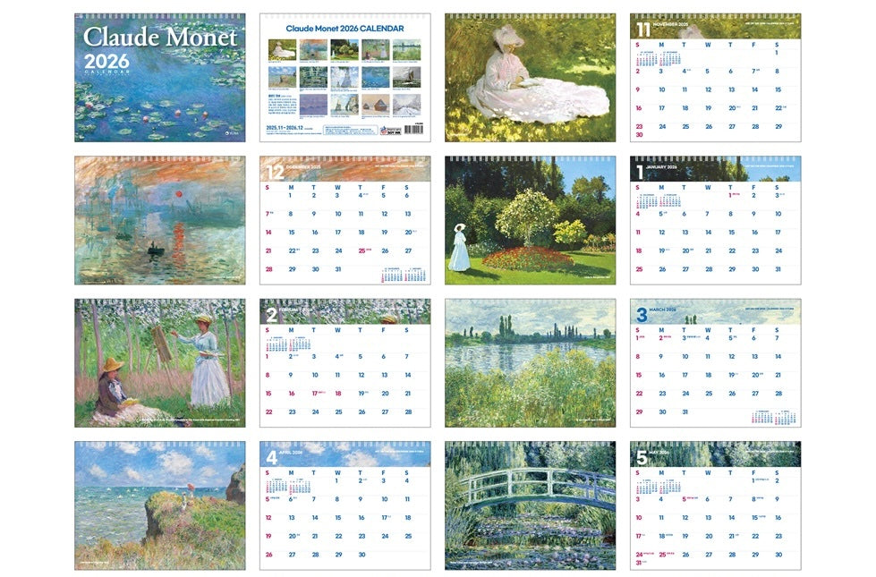 新品9 折優惠‼️ 韓國 2026 Artist Collection 莫奈藝術館桌上月曆 - Monet