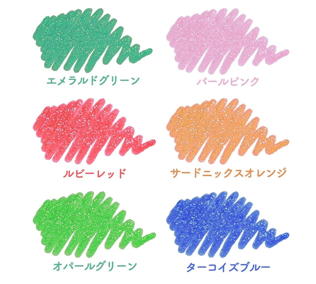 日本SAKURA TIARA 寶石系列閃令令按壓式 Gel Ink Pen Set ( 一套10 枝）