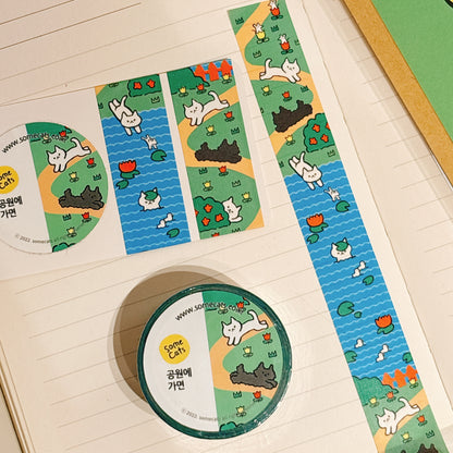 韓國插畫家썸켓츠 十米增長紙膠帶 ：兩款圖案