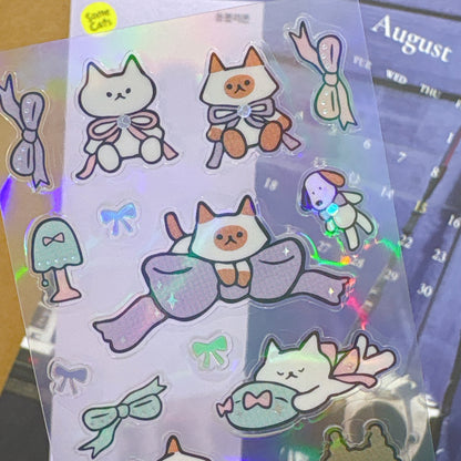 韓國插畫家썸켓츠 貼紙系列 - 貓咪蝴蝶結