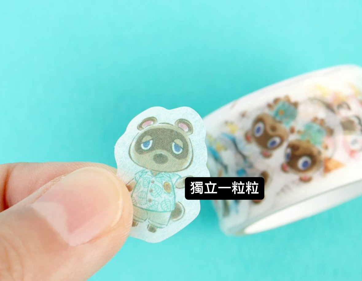 日本動物之森文具系列：和紙粒粒貼紙 -96 枚* ［預購貨品，下單後14天出貨]