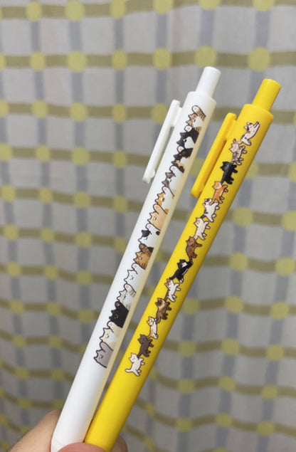 韓國Nya Nya 我最愛貓咪系列特輯 - 貓咪的小隊 0.5 黑色Gel Pen