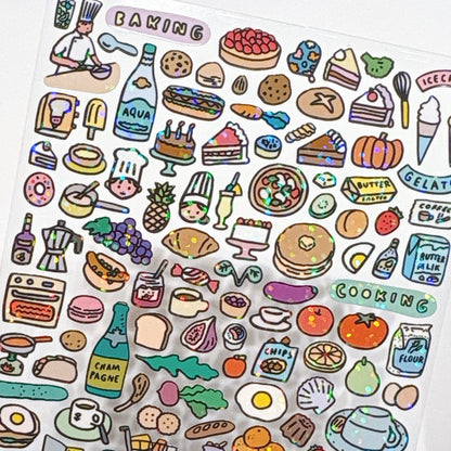 世間萬物圖鑑貼紙合集 - 美味嘉年華