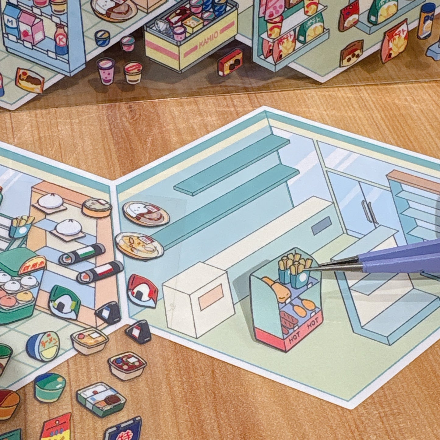 日本 3D迷你世界 貼紙系列: 便利店