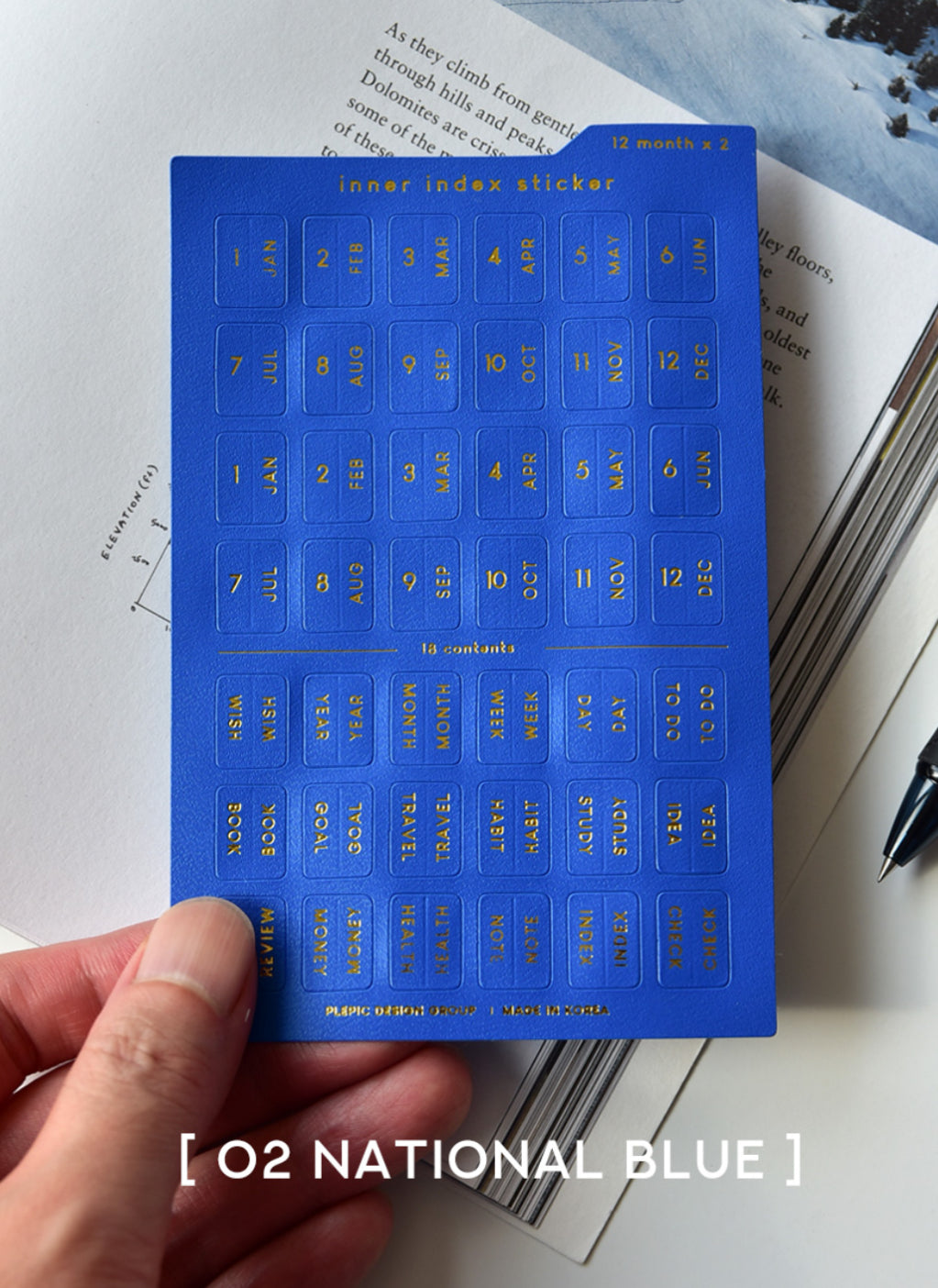 韓國手帳熨金Classy Index tab 貼紙 [預購貨品，下單後14天出貨]