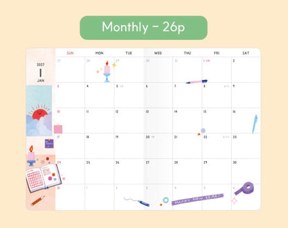 韓國2027 The Daily Story 月週計劃B6 Schedule [ 預購貨品 ］
