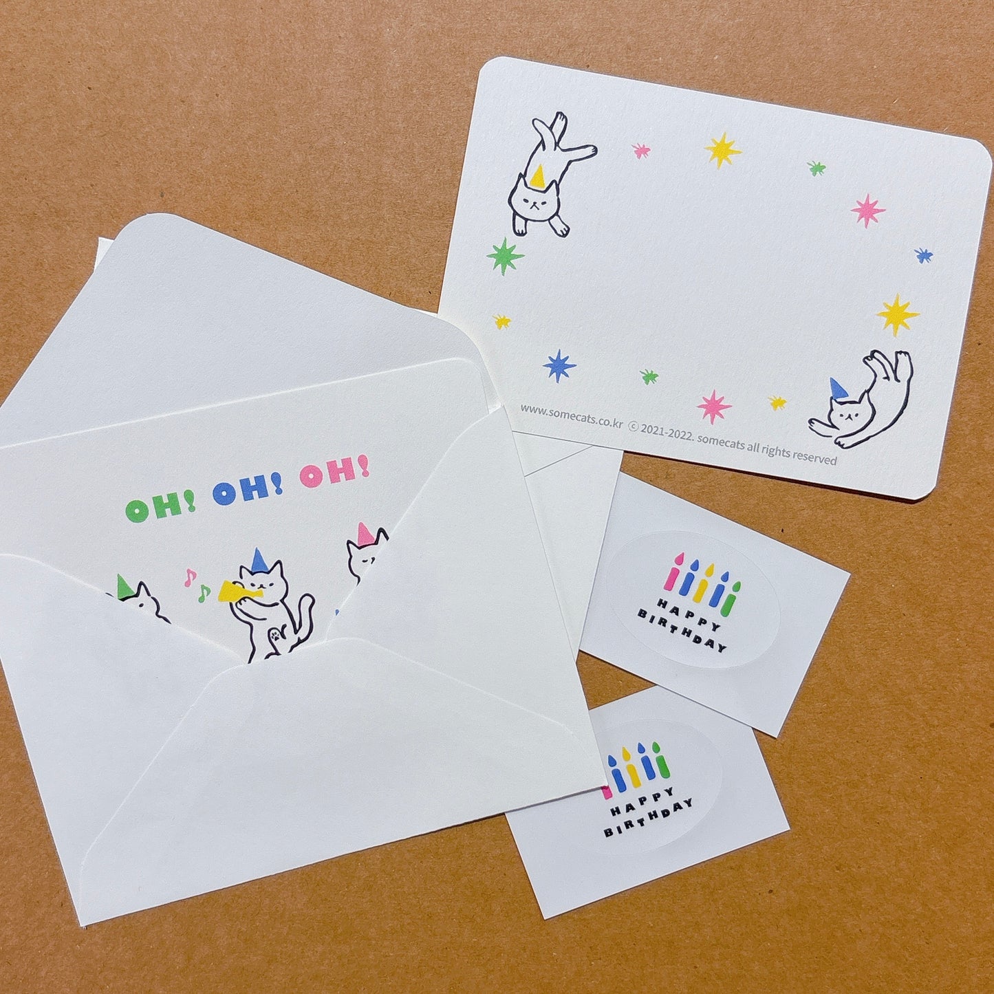 韓國插畫師썸캣츠可愛貓咪小卡 - OH! OH! OH!