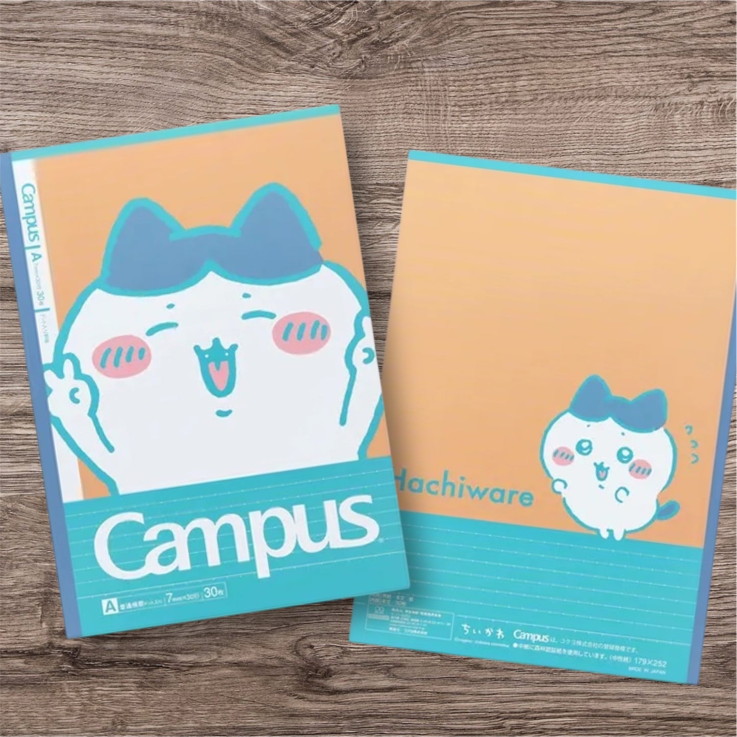Chiikawa x Campus 大頭照片系列橫線筆記本套裝 - 一套5 入* [預購貨品，下單後14天出貨]