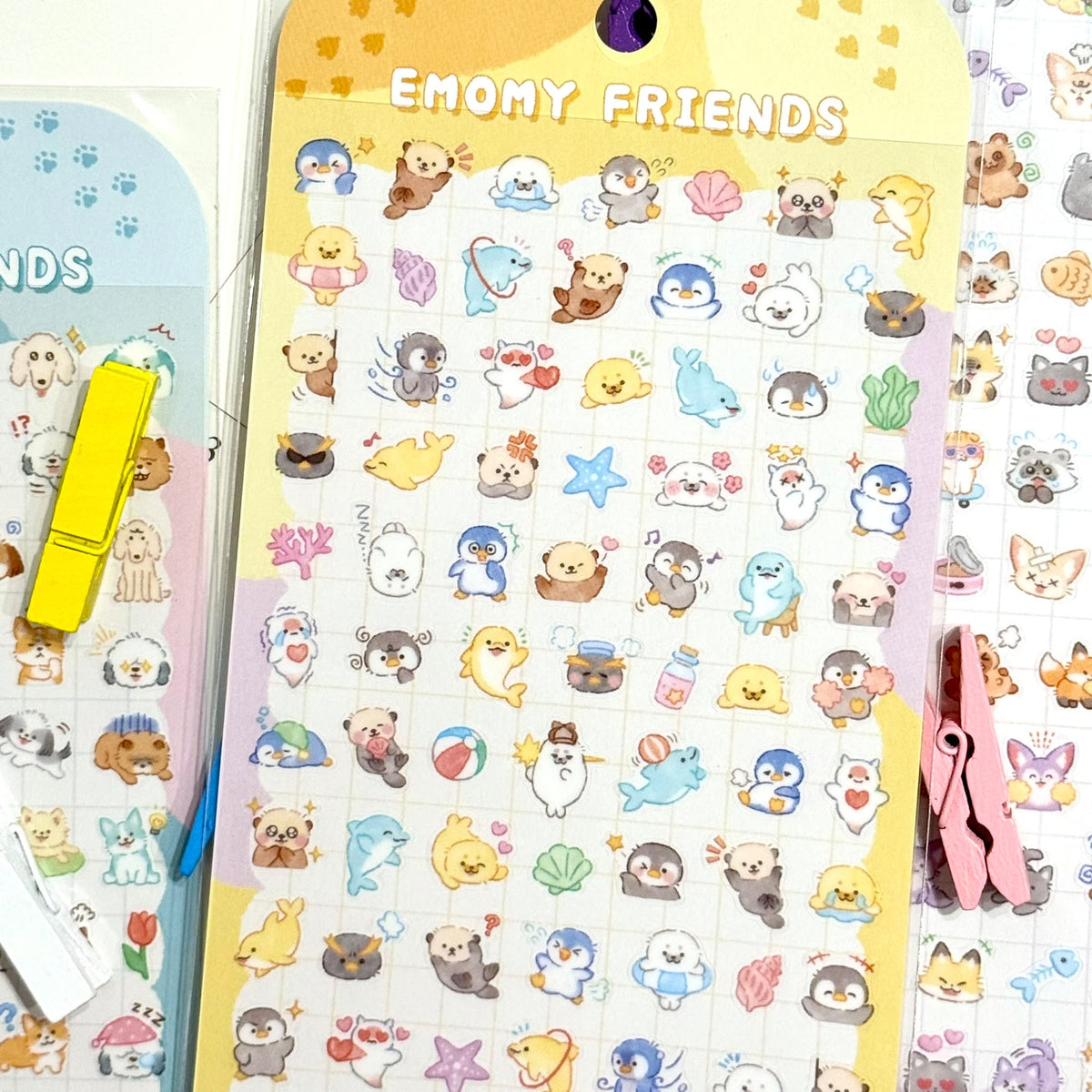 日本Emomy Friends 細細粒動物貼紙
