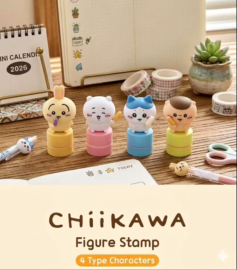 Chiikawa Figure Stamp 印章 - 已有墨水，無需印台 [預購貨品］