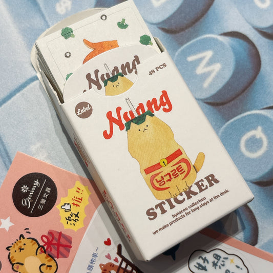 韓國By Nacoo 盒仔貼紙 - 食物都變成了貓咪的模樣*