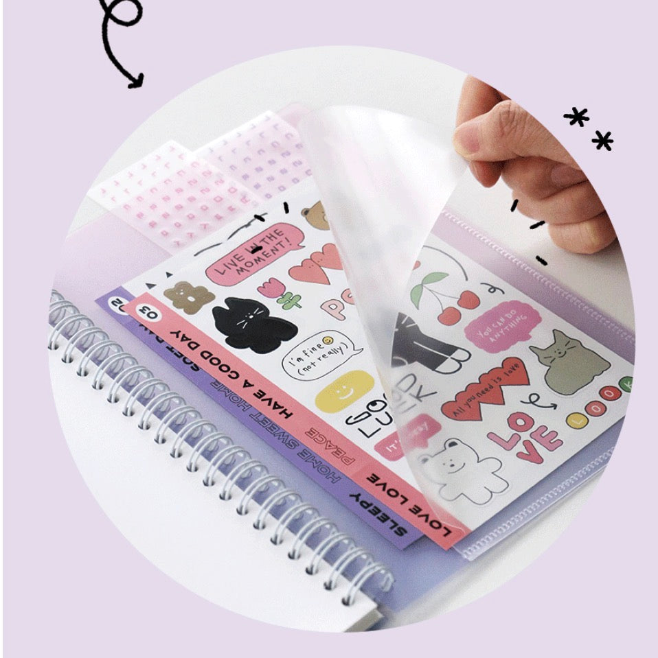 兩本9 折‼️韓國Doodle It A5 尺寸 80 頁離型紙貼紙冊 [預購貨品］
