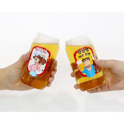 <新企劃> Crayon Shinchan 蠟筆小新 廣志與美冴 玻璃杯 330ml 2入組  * [預購貨品，下單後14天出貨]
