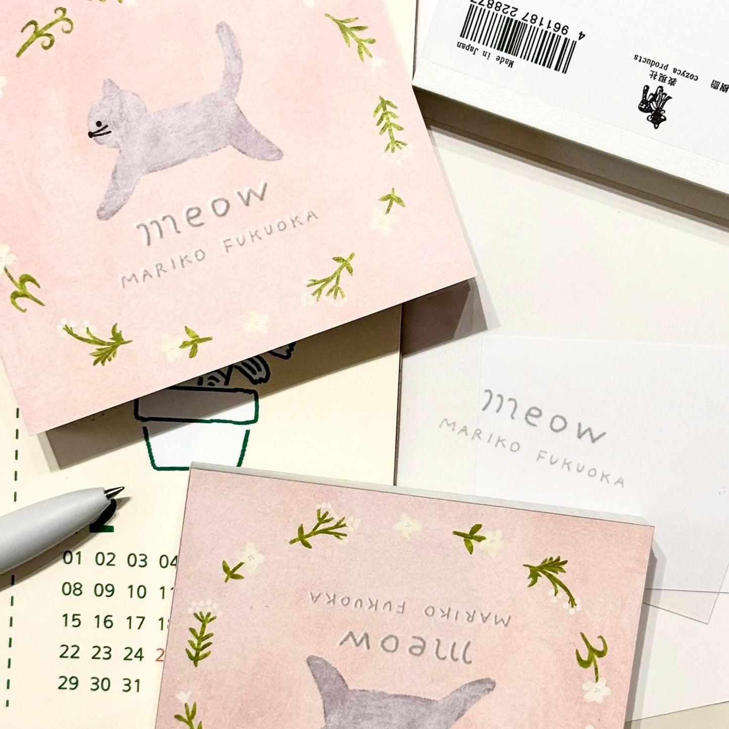 Cozyca 表現社 x 福岡麻利子便條紙 - 貓的愉快時光 🐈‍⬛