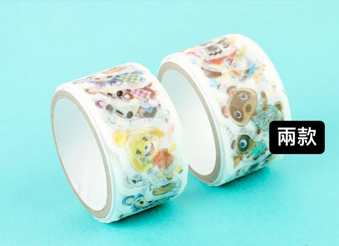 日本動物之森文具系列：和紙粒粒貼紙 -96 枚* ［預購貨品，下單後14天出貨]