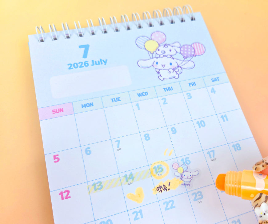 Sanrio Characters 2026 桌上月曆 - 肉桂狗 [預購貨品，下單後14天出貨]
