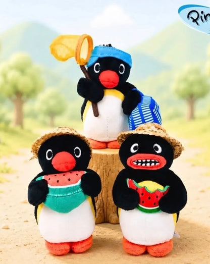 韓國Pingu 和Pinga 夏日吃西瓜造型匙扣 [預購貨品，下單後14天出貨]