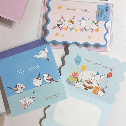 日本 NB Lovely Pets My Mood 四圖案 80頁便條簿 - 雪鳥