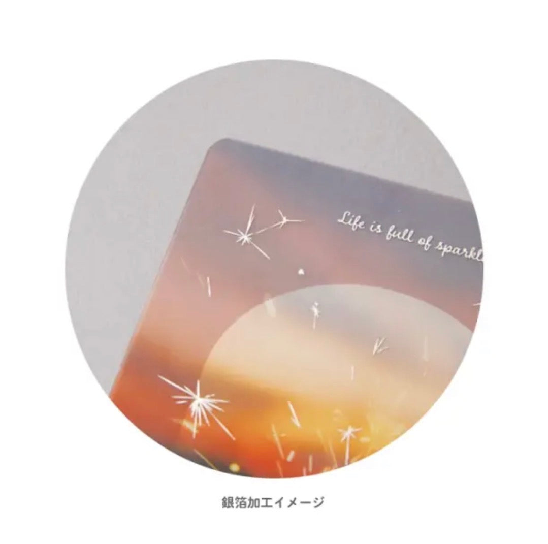 日本Ryuryu  天空や時間銀箔加工透明書簽卡片系列 - 許願 [ Pre-order]