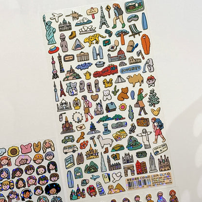 世間萬物圖鑑貼紙合集 -環遊世界一周