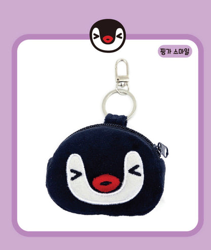 韓國Pingu 和Pinga 的臉蛋造型銀包匙扣[預購貨品，下單後14天出貨]