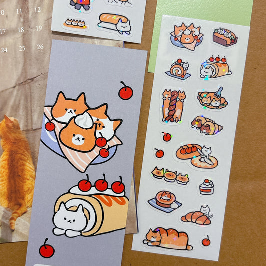 韓國插畫家썸켓츠 貼紙系列 - 貓咪甜包