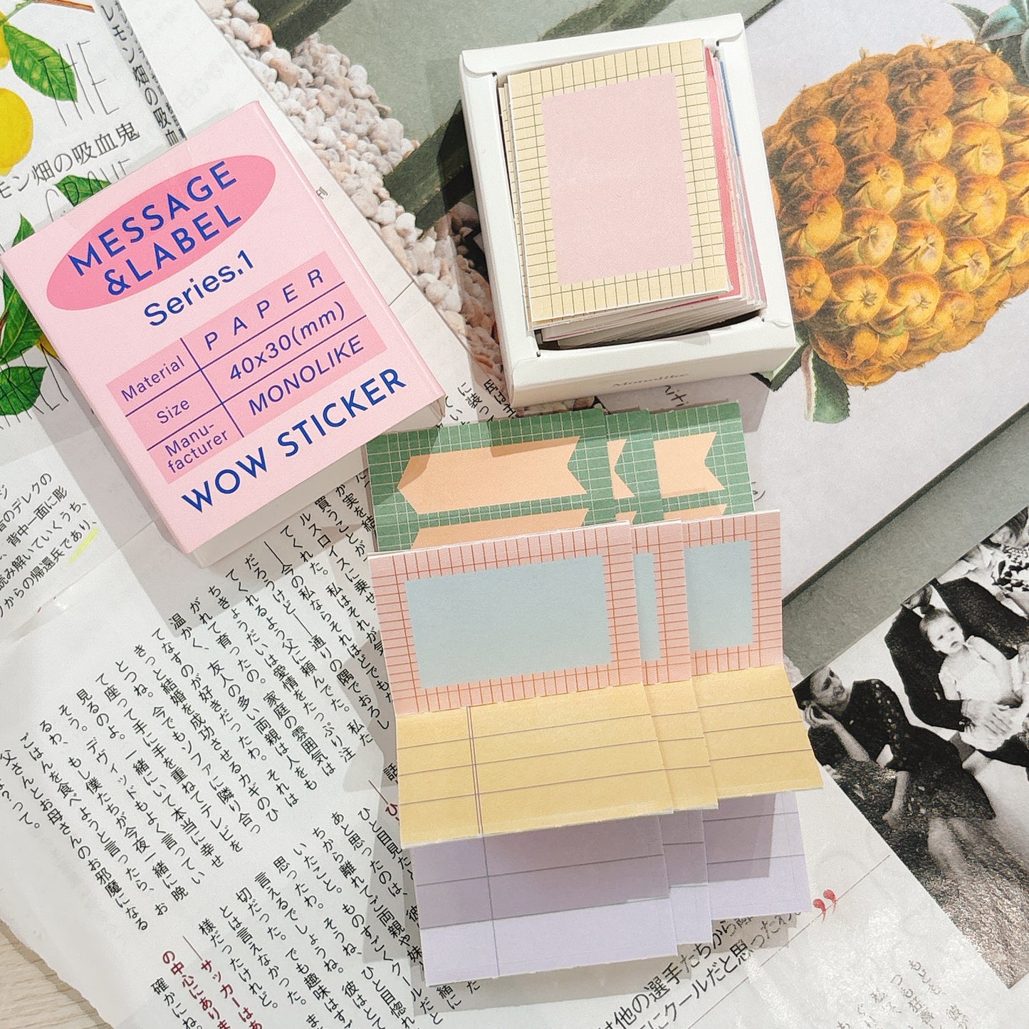 韓國By Nacoo 盒仔貼紙 - Message and Label * [預購貨品：下單後一星期出貨]