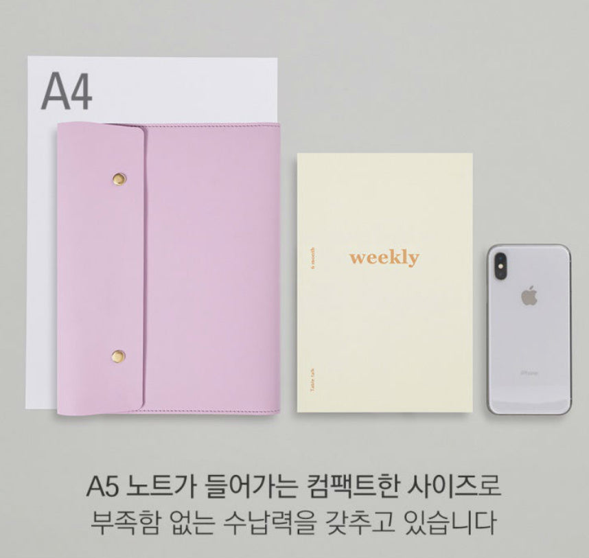 韓國Better Together Organizer 多功能皮革收納包連A5 Notepad 套裝 [預購貨品，下單後14天出貨]