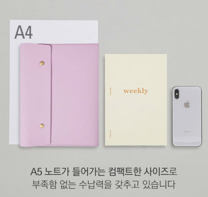 韓國Better Together Organizer 多功能皮革收納包連A5 Notepad 套裝 [預購貨品，下單後14天出貨]