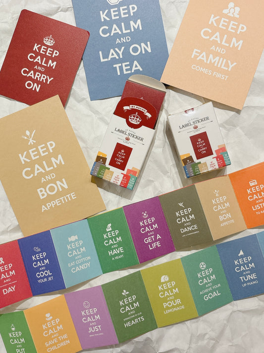 韓國By Nacoo Label Sticker - 英倫經典 Keep Calm * [預購貨品，下單後14天出貨]